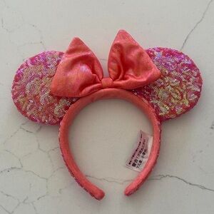 Coral Minnie Ears